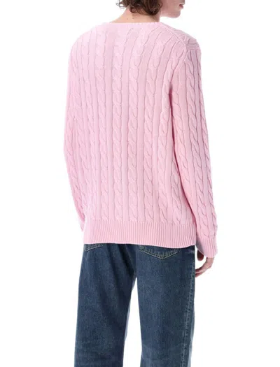 Polo Ralph Lauren Textured Cable Knit Sweater With Logo Embroidery