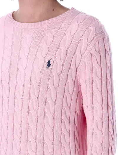 Polo Ralph Lauren Textured Cable Knit Sweater With Logo Embroidery