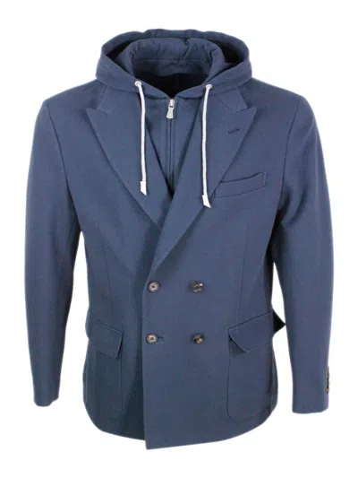 Eleventy Jacket Blue In Blue