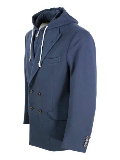 Eleventy Jacket Blue In Blue