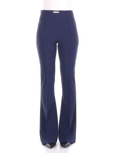 Elisabetta Franchi Flared Pants In Blue