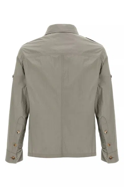 Brunello Cucinelli Waterproof Beige Techno Cotton Jacket In Green