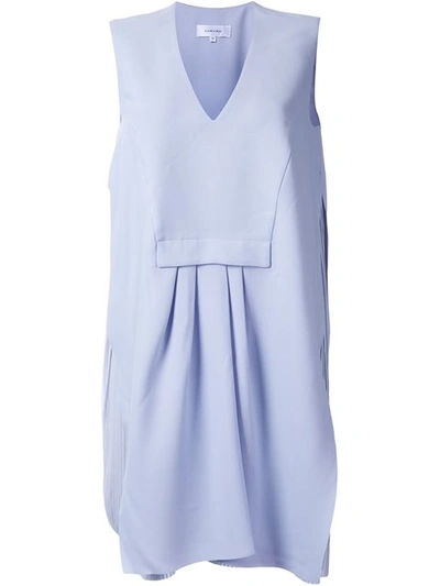 Carven Pleat-detail Shift Dress In Pink