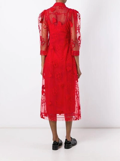 Shop Simone Rocha Floral Embroidery Dress