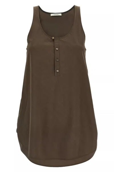Lemaire Tank Top With Bias Cut And Scoop Hem