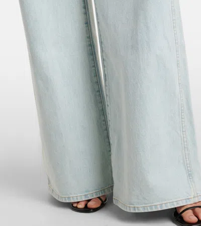 Khaite Dane Flared Jeans In Blue