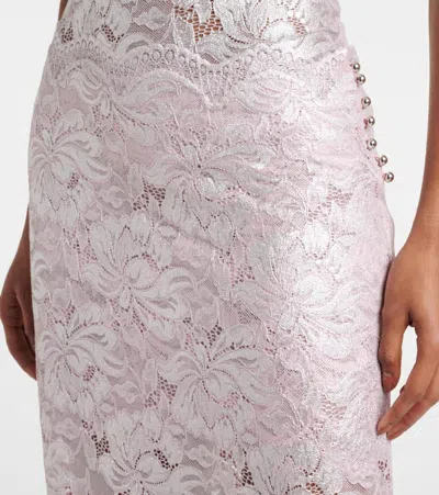 Rabanne Gonna Midi Rosa