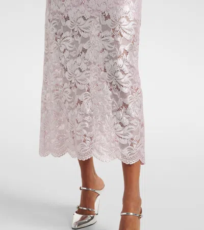 Rabanne Gonna Midi Rosa