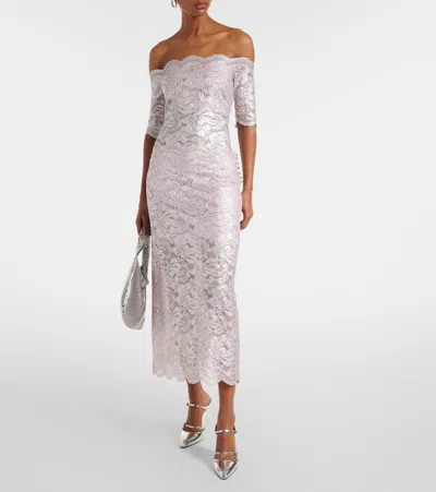 Rabanne Gonna Midi Rosa