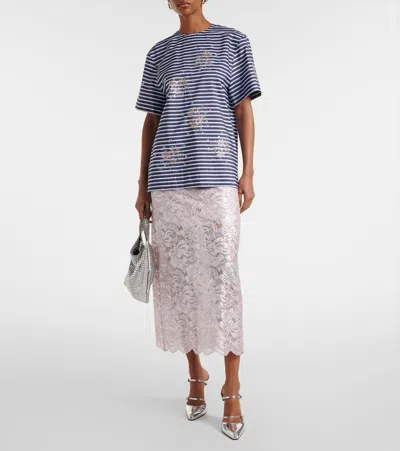 Rabanne Gonna Midi Rosa