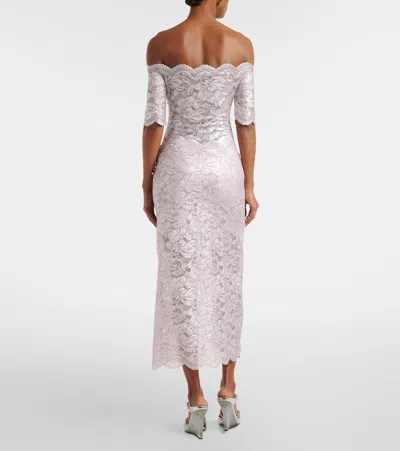 Rabanne Gonna Midi Rosa