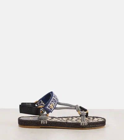 Valentino Garavani Valentino Lake Powell Leather-trim Sandal In Multi