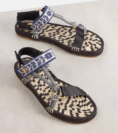 Valentino Garavani Valentino Lake Powell Leather-trim Sandal In Multi