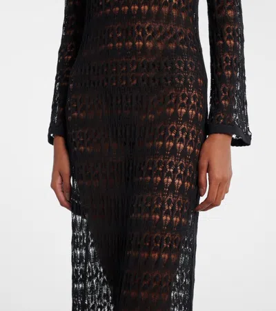Isabel Marant Paloma Crochet Cotton-blend Maxi Dress In Black