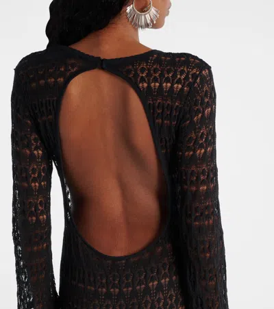 Isabel Marant Paloma Crochet Cotton-blend Maxi Dress In Black