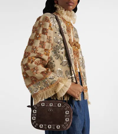 Valentino Garavani Nellcote Shoulder Bag In Brown