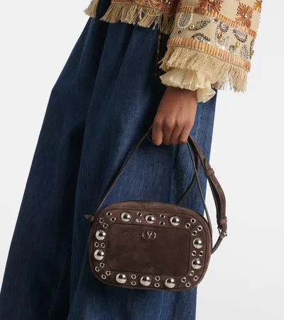 Valentino Garavani Nellcote Shoulder Bag In Brown