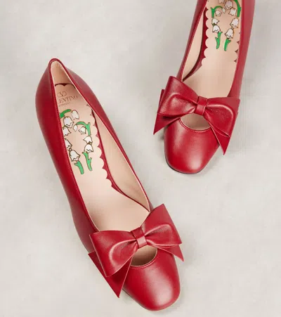 Valentino Bowow Leather Bow Pumps