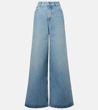 Chloé Chloe Women Denim Wide-leg Jeans In Blue