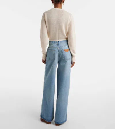 Chloé Chloe Women Denim Wide-leg Jeans In Blue