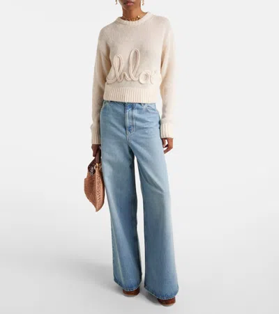 Chloé Chloe Women Denim Wide-leg Jeans In Blue