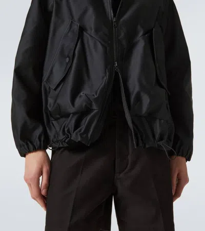 Simone Rocha Mens Black Harrington Drawstring Woven Jacket
