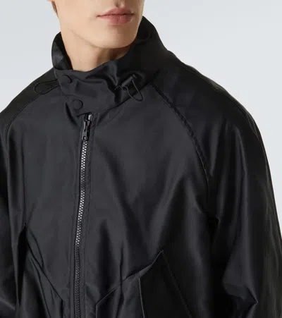 Simone Rocha Mens Black Harrington Drawstring Woven Jacket