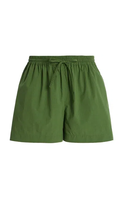 Matteau Organic Cotton Drawstring Shorts In Green