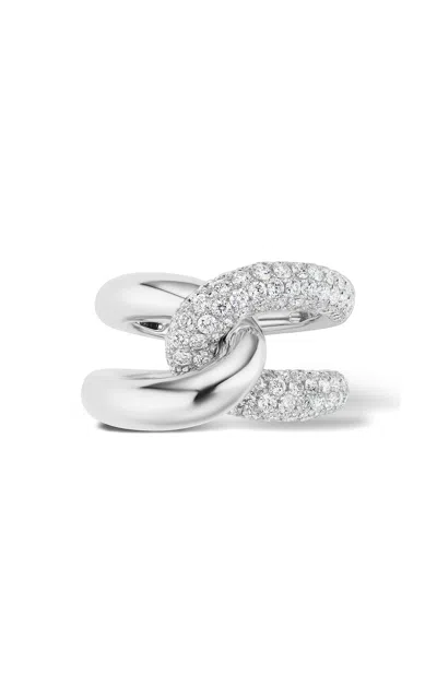 Gemella Jewels Intertwin 18k White Gold Diamond Ring