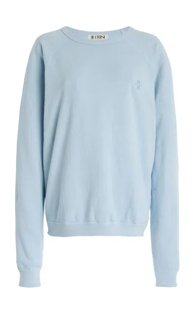 Éterne Sonny Oversized Cotton Sweatshirt In Blue
