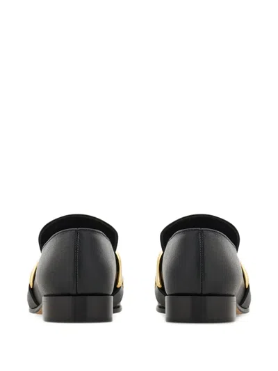 Ferragamo Limania Loafers Gold-tone Hardware In Black