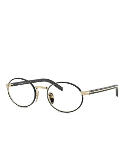 Prada Round Frame Mirror In Black