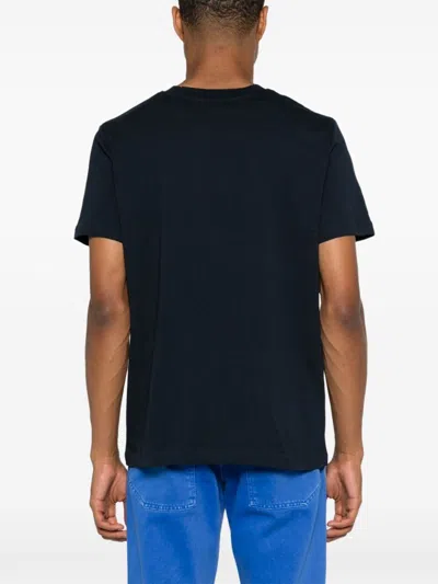 Shop Apc A.p.c. Midnight Blue Cotton T-shirt