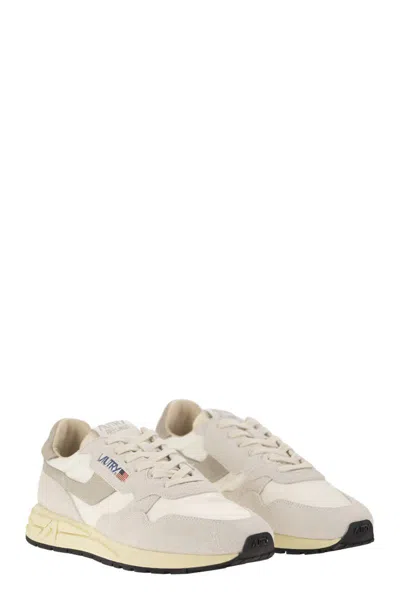 Autry Supervintage Suede Panels Rubber Sole Sneaker In Neutral
