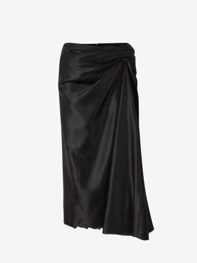 Balenciaga Draped Skirt In Black