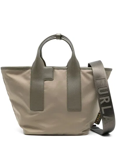 Furla Tote Bag With Removable Strap And Handles In Brown
