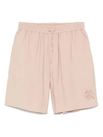 Emporio Armani Soft-touch Modal Bermuda Shorts With Peace-inspired Print