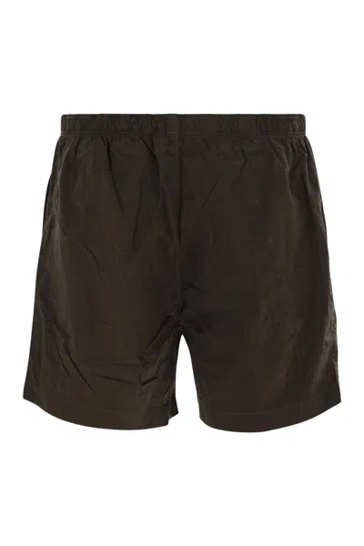 C.p. Company Khaki Swimsuit In Lightweight Chrome-r Nylon