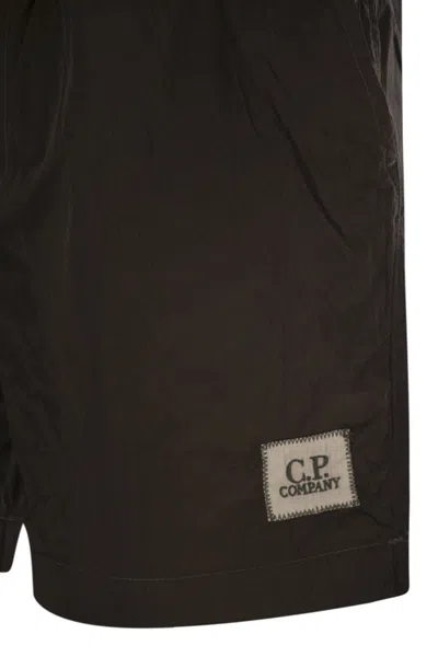 C.p. Company Khaki Swimsuit In Lightweight Chrome-r Nylon