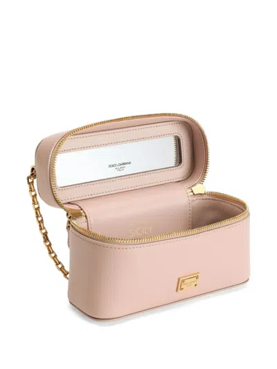Dolce & Gabbana Sicily Cube Leather Vanity Crossbody Bag