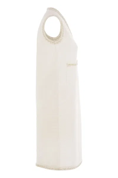 Fabiana Filippi Knitted Mini Dress With Sequin Edging