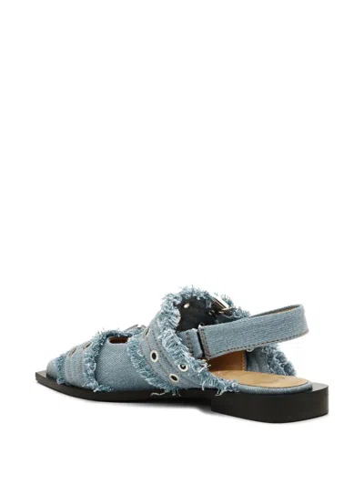 Ganni Feminine Denim Ballet Flats