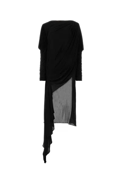 Gucci Asymmetric Crepe Mini Dress