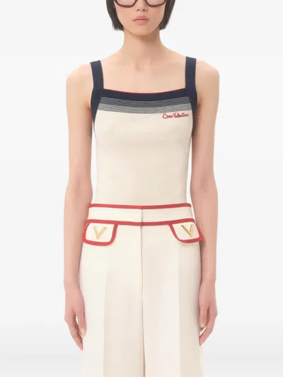 Valentino Wool Tops. In White