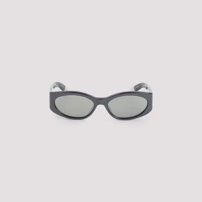 Jacquemus Oval-shaped Grey Acetate Sunglasses
