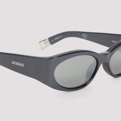 Jacquemus Oval-shaped Grey Acetate Sunglasses