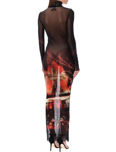 Shop Jean Paul Gaultier Turtle Neck Mesh Dress Pigalle