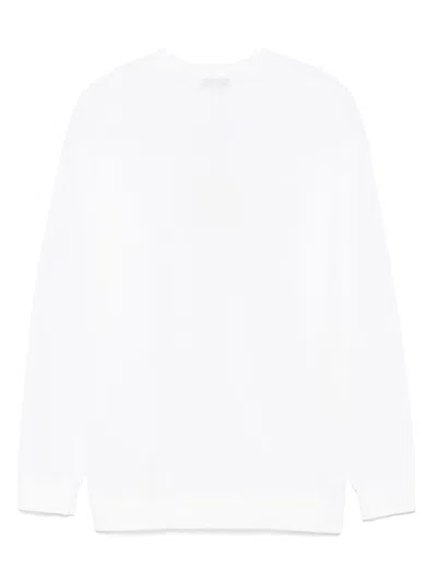 Tibi Crispy Sweater With Cut Out Detail Optic White