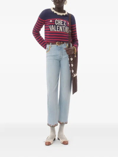 Valentino Women's Cotton Jersey | Size Small | 7b3kc67d9ke Color Bp3 In Multi