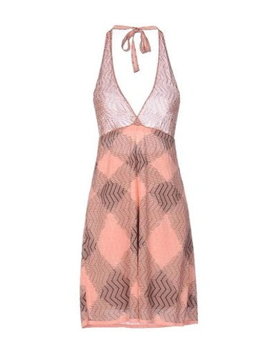 Missoni Short Dress In Salmon Pink